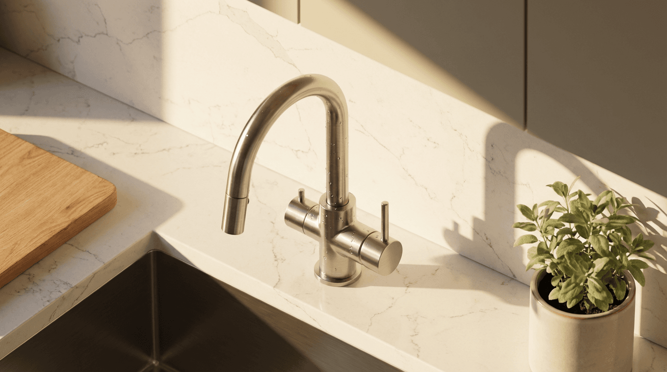 Modern kitchen renovation with custom cabinetry and quartz countertops