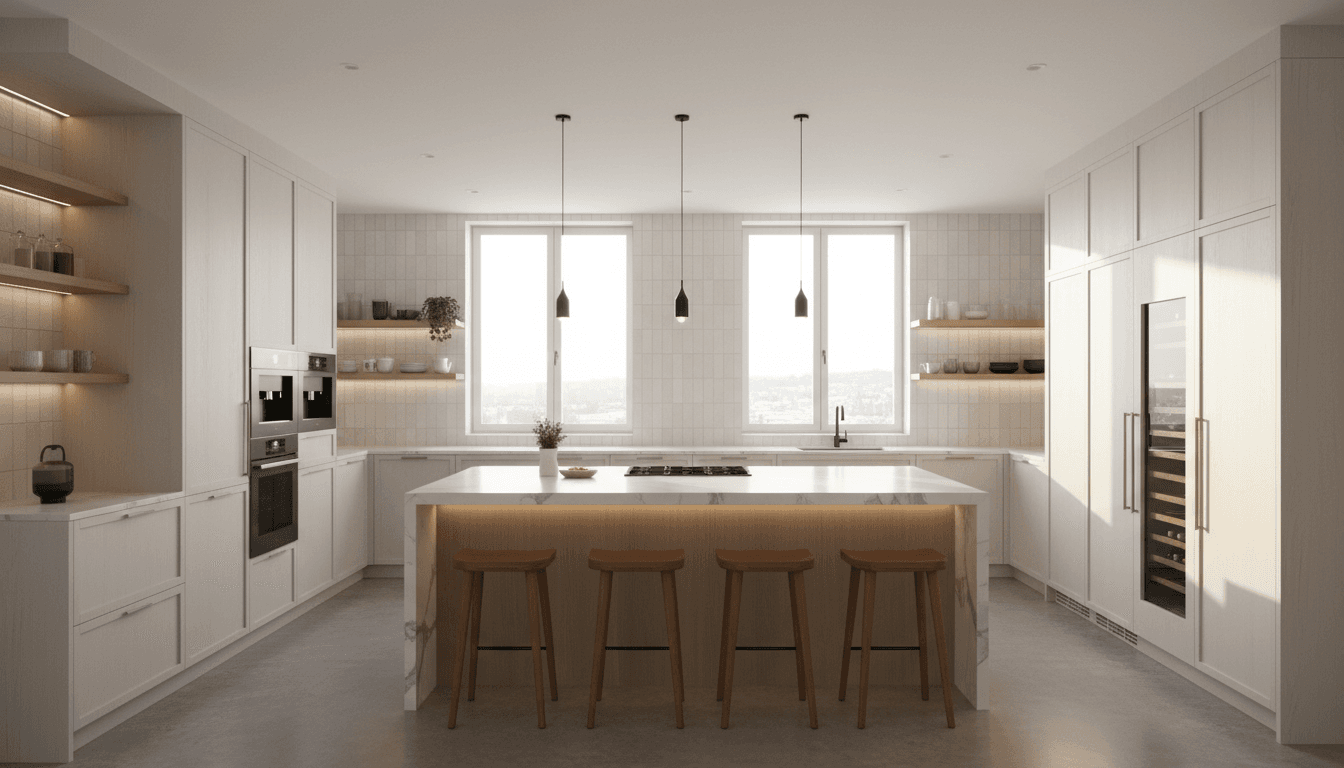 Modern kitchen with updated cabinets and counters